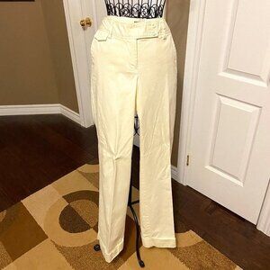 🎀 3 for $45 Crisp White Cotton Pants! 32" inseam!! Joe Fresh Size 8 TALL EUC